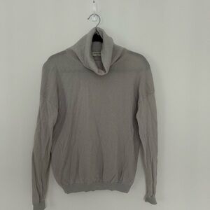 Babaton Soft Gray Turtleneck wool cashmere Sweater